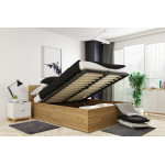 Čalúnená posteľ PANAMA 160x200cm výklopná - prírodná